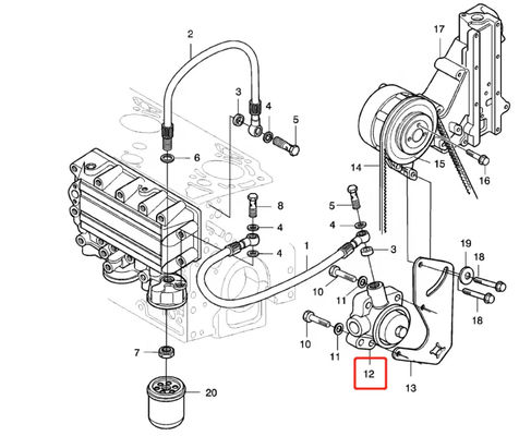 รถขุด 720 เครื่องยนต์ Fuel Pump 20537030 20460417 ล้อเหลือง V10